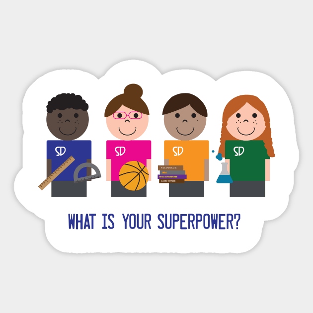 What is Your Super Power? Sticker by superdesigner